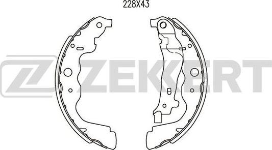Zekkert BK-4054 - Brake Set, drum brakes www.avaruosad.ee