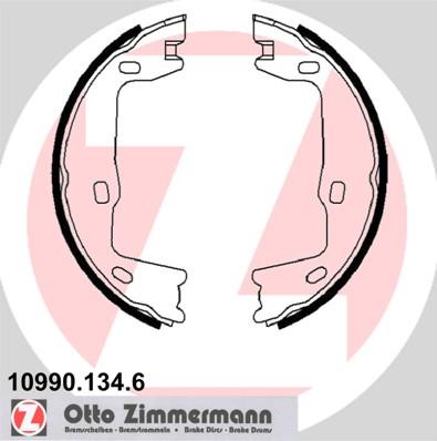 Zimmermann 10990.134.6 - Brake Shoe Set, parking brake www.avaruosad.ee